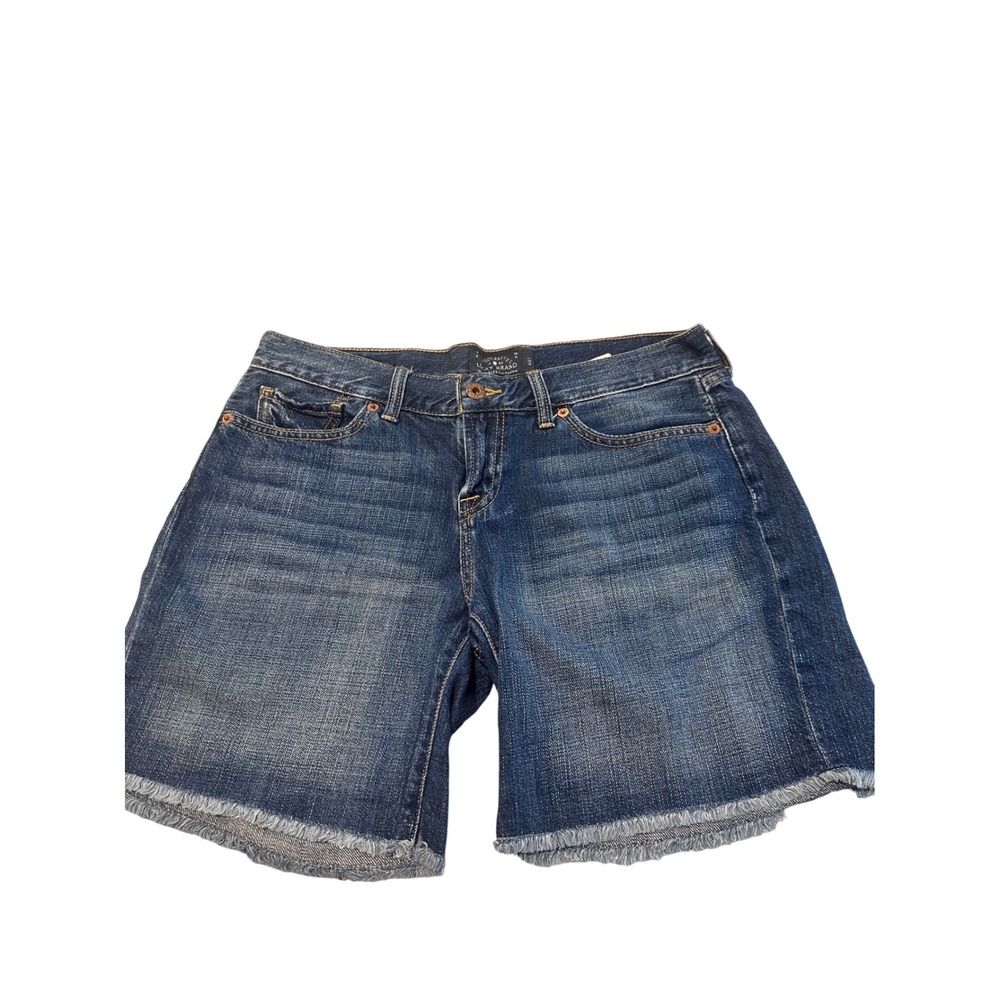 Lucky Brand Laguna Denim Shorts Medium Wash Raw Hem Size 4/27 Womens